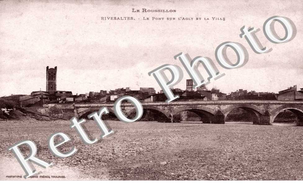 le pont sur l'Agly et la ville