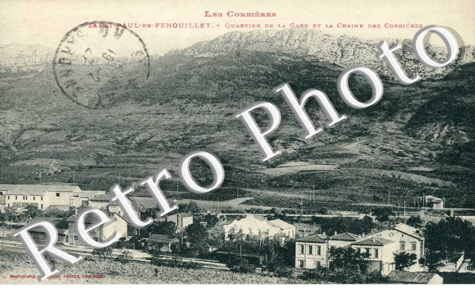 quartier de la gare et la chaine de Corbieres