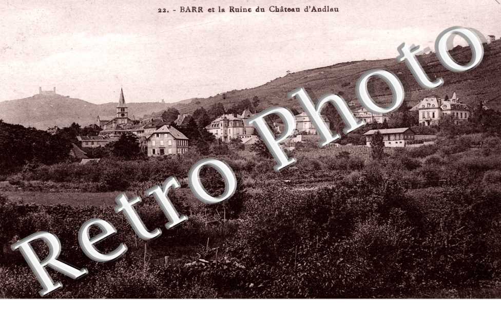 Barr et la ruine du Chateau d'Andlau