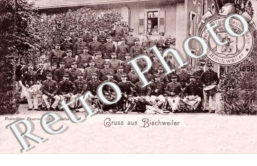 Gruss aus Bischweiler - Freiwilige Feuerwehr 1898