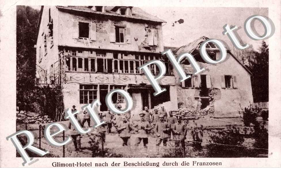 Glimont Hotel nach der Beschiessung durch die Franzosen