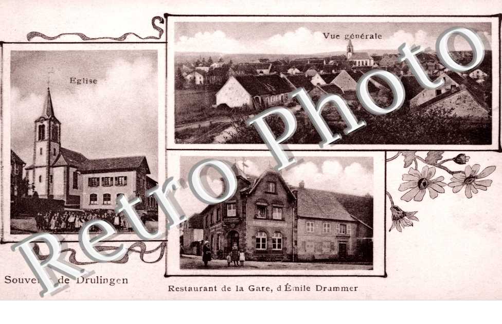 Eglise, Vue Générale, Restaurant de la Gare d'Emile Drammer
