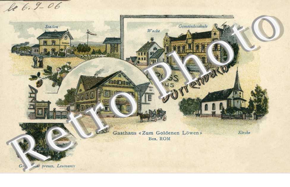 station, kirche, wache, gemeindeschule