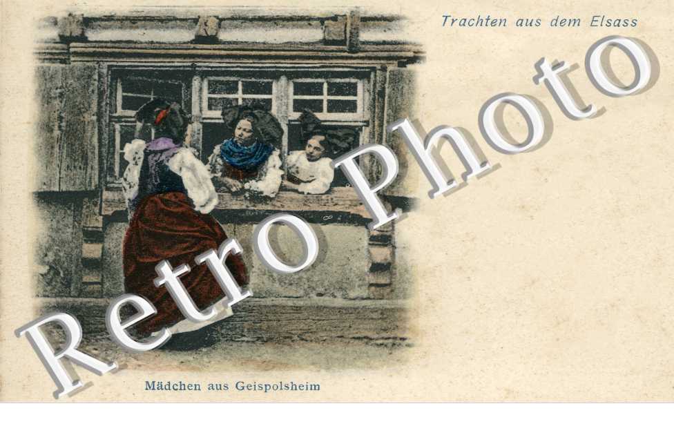 Mädchen , Trachten aus dem Elsass