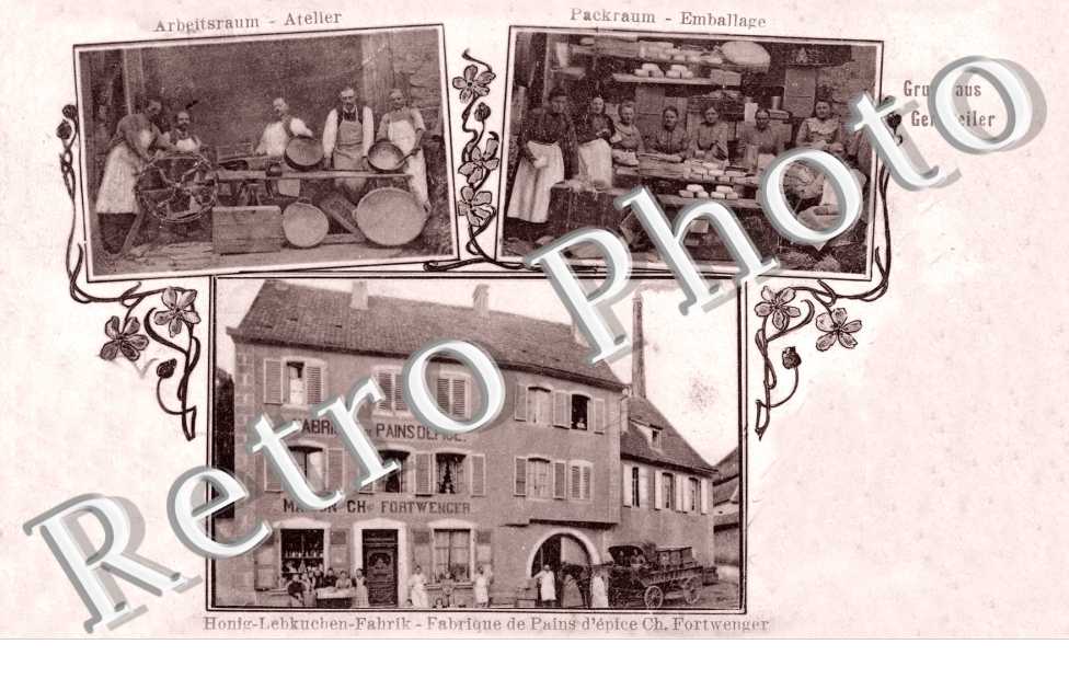 Atelier, Emballage, Fabrique de Pains d'Epice Ch. Fortwenger