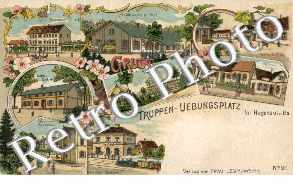 Truppen-Uebungsplatz, Baracken, Deport-Cantine, Hotel-Restaurant-Hirsch, Wirtschaften