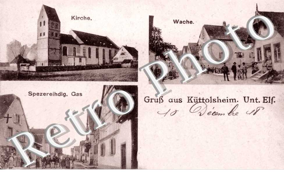 Kirche, Spezereihandlung. Gas, Wache