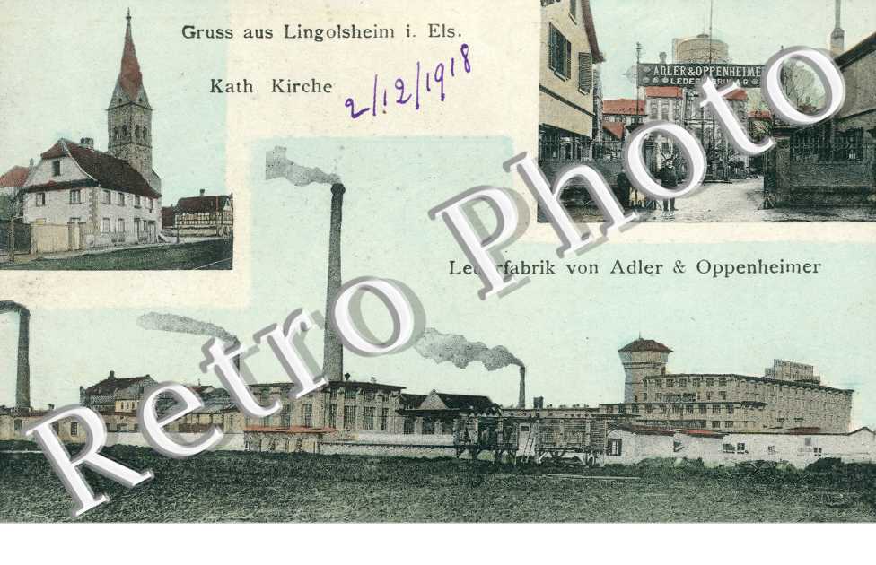 Kath. Kirche, Lederfabrik von Adler und Oppenheimer