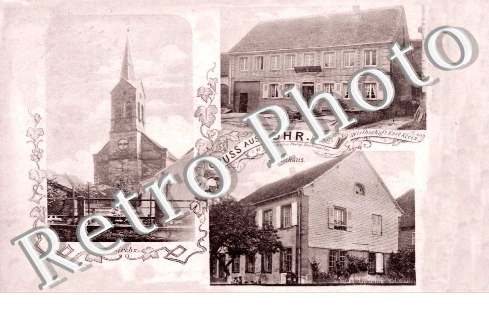 Schulhaus, Kirche, Wirtschaft Karl Klein
