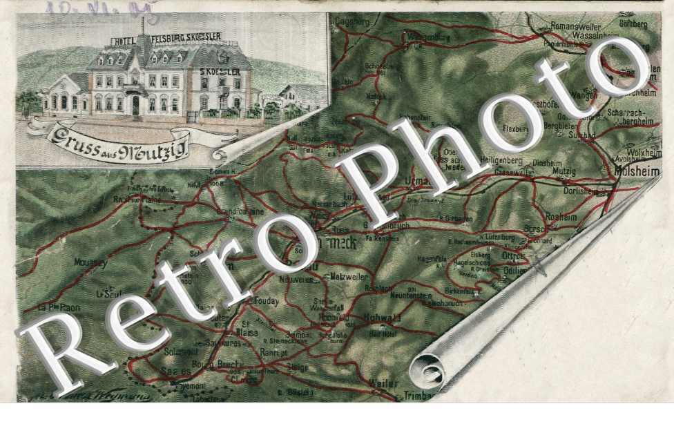 Gruss aus Mutzig, Carte, Hotel Felsburg S Koessler