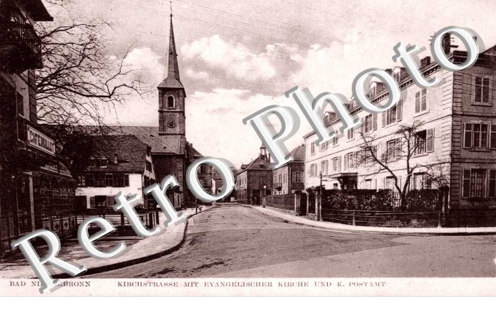 Kirchstrasse mit Evangelischer Kirche und K. Postamt