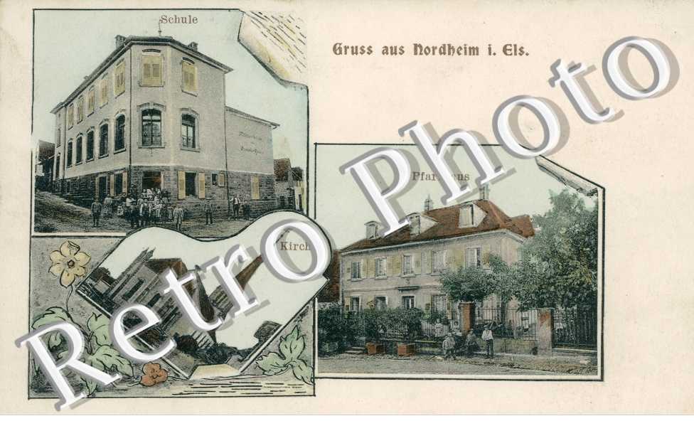 Schule, Pfarrhaus, Kirche