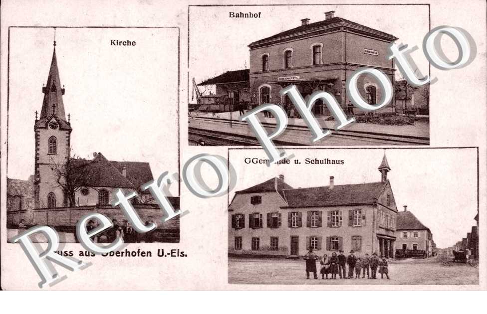 Kirche - bahnhof - Gemeinde u. Schulhaus