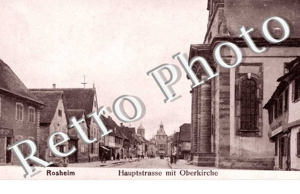 Haupstrasse mit Oberkirche, rue princpale