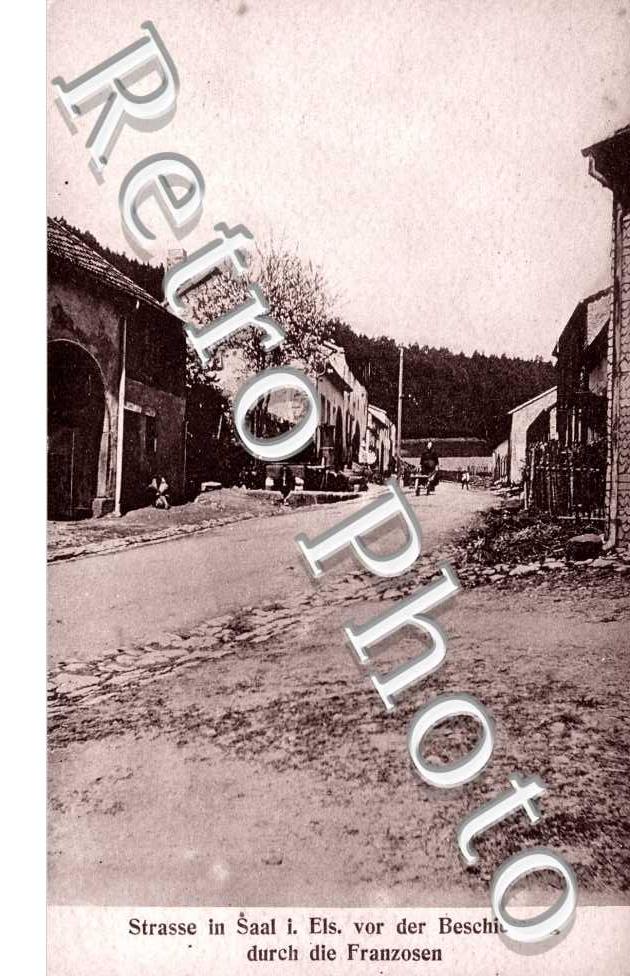 strasse in Saal i. Els von der Beschiessung durch die Franzosen