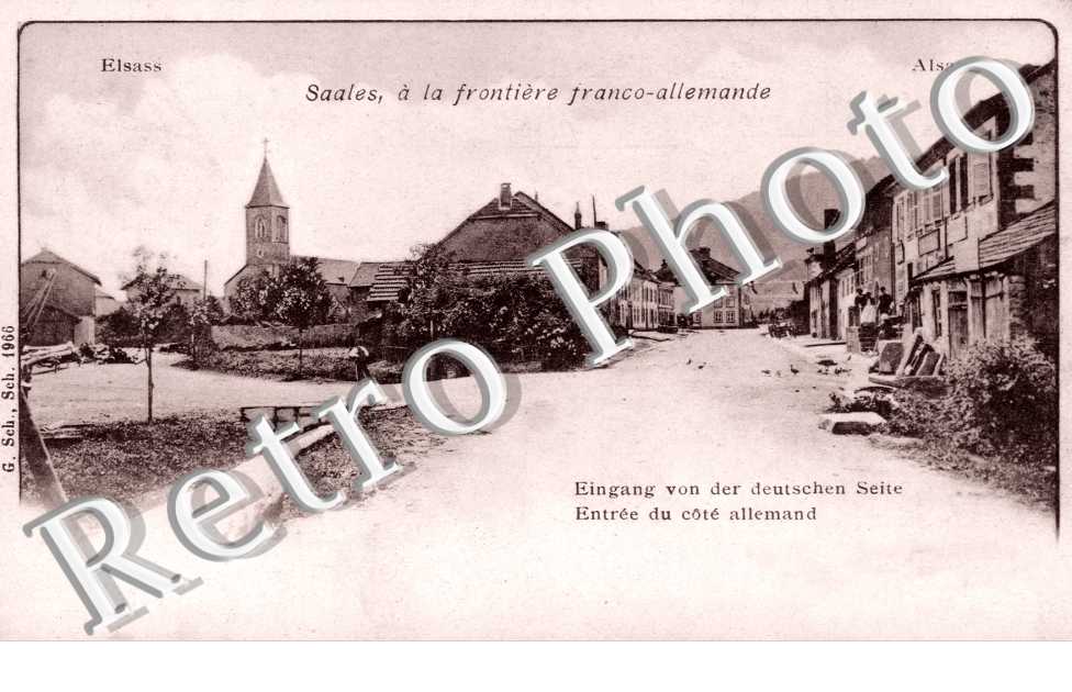 a la frontiere franco allemande, entree du cote allemand