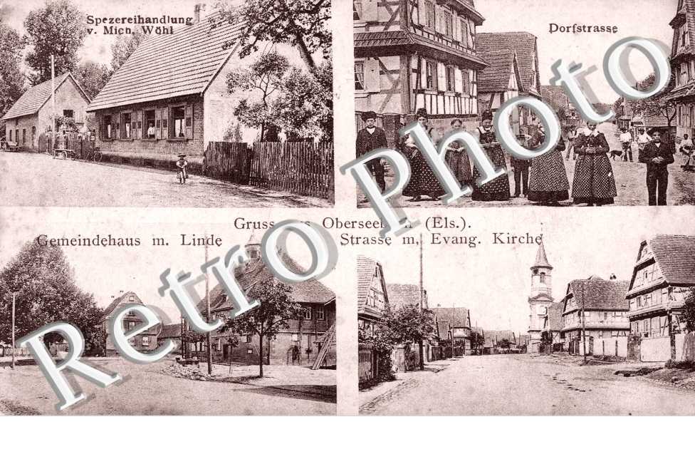 Spezereihandlung, Dorfstrasse, Evang. Kirche, Gemeindehaus