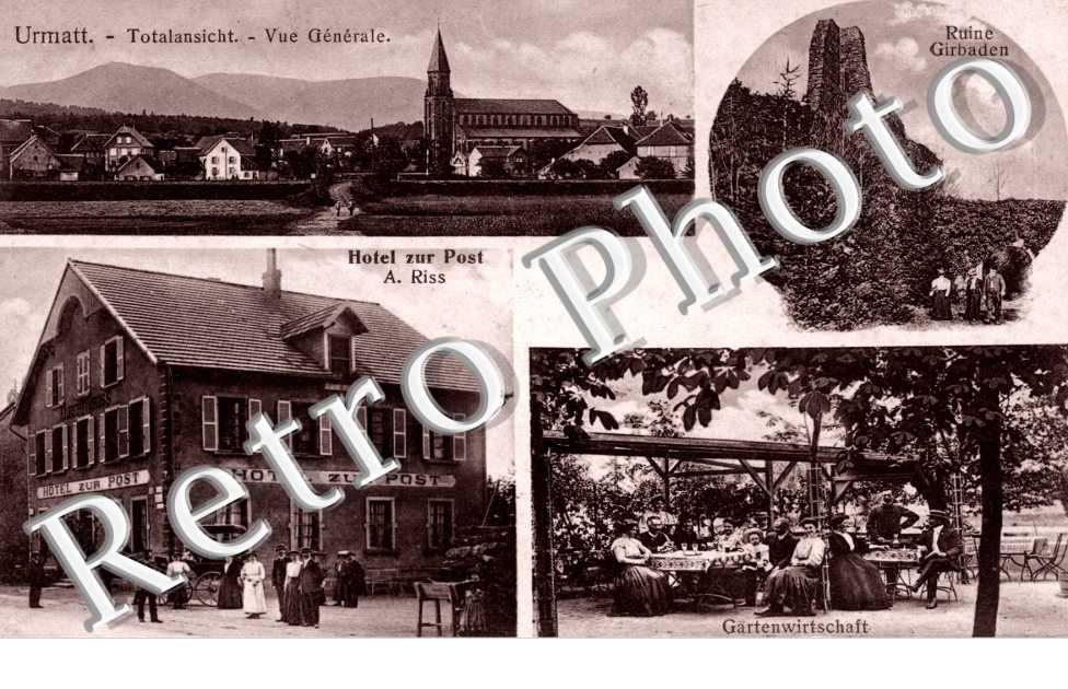vue generale, ruines, hotel de la poste