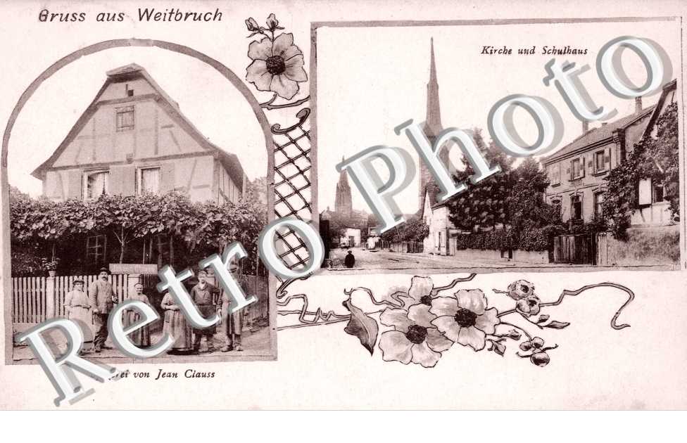 Spezerei von Jean Clauss, Kirche und Schulhaus