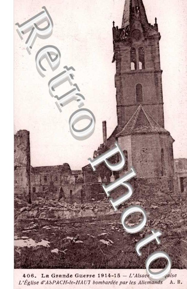 l'eglise bombardee par les allemands