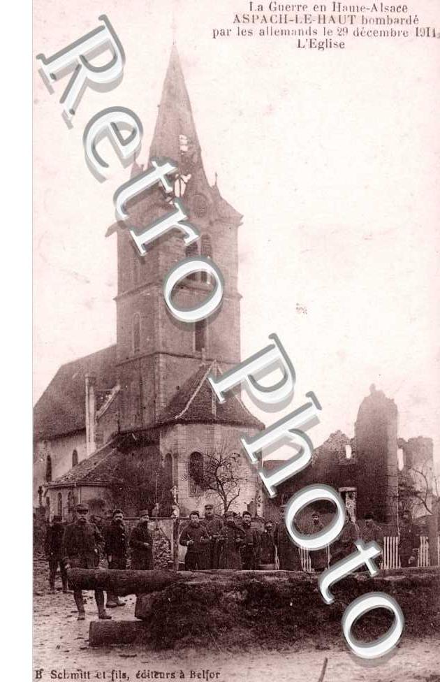 la ville bombardee par les allemands le 29 decembre 1914, l'eglise