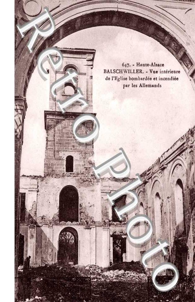 Vue Interieure de l'Eglise Bombardee