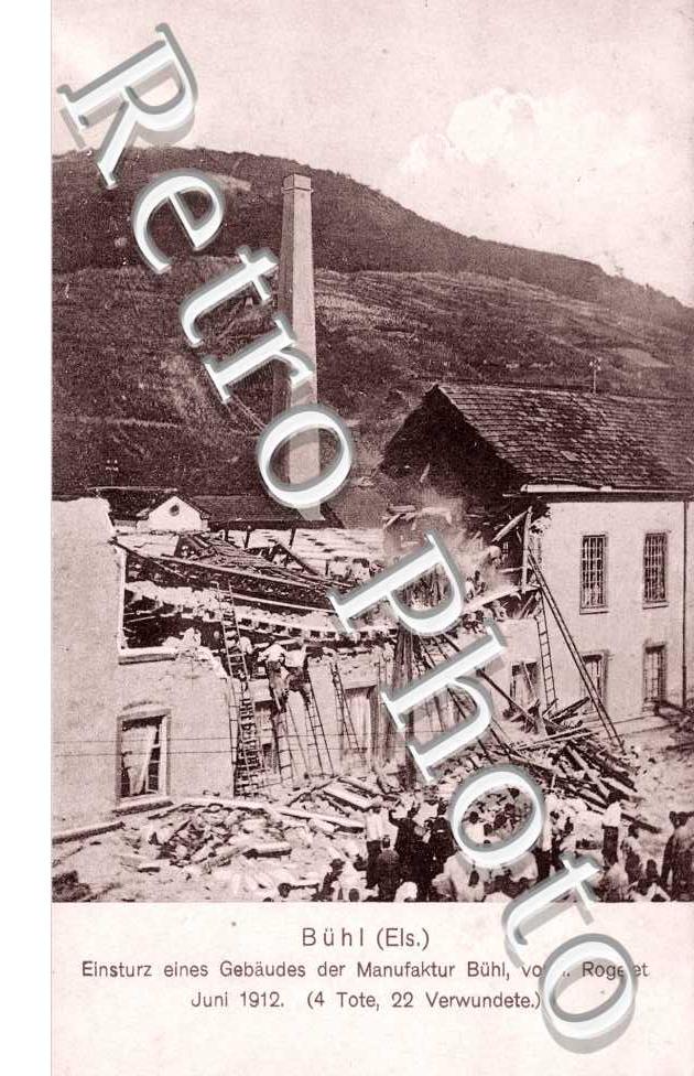 Einsturz eines Gebaudes der Manufaktur - juin 1912