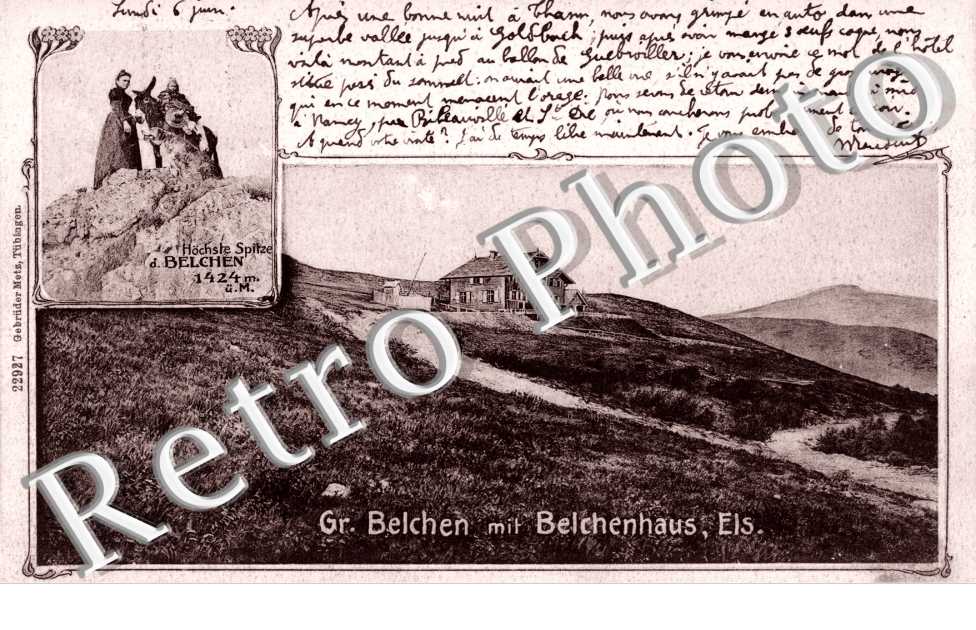 Gr. belchen mit Belchenhaus  Hochste Spitze d. Belchen 1424 m