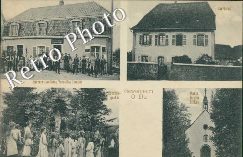 Spezereihandlung Veronika Gamber - Pfarrhaus - lourdes grotte piarrhaus - Maria in den birken