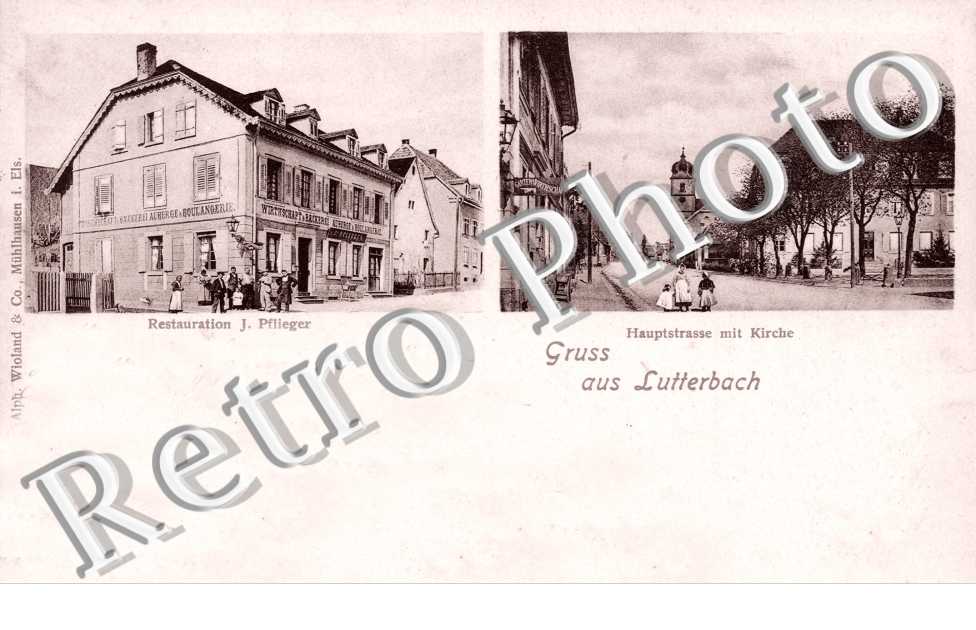 hauptstrasse mit Kirche - restauration J. Pflieger