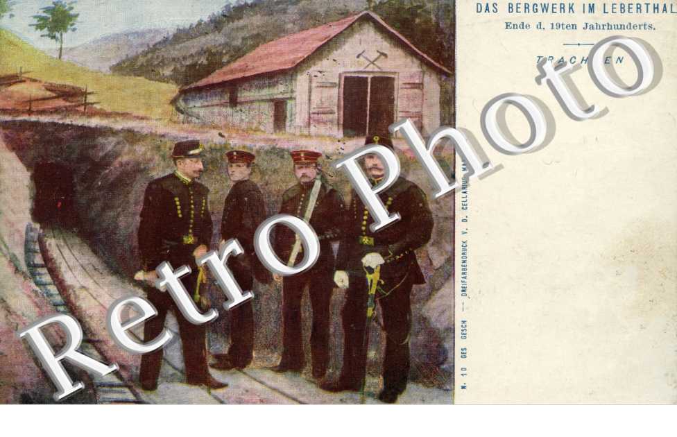 bergwerk im Leberthal Trachten  1899