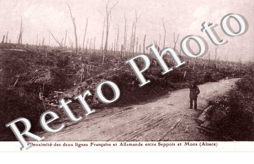 la proximite des deux lignes Francaise et Allemande entre Seppois et Moos