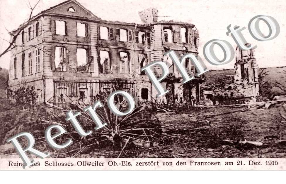 ruines des schlosses Ollweiler von den Franzosen am 21. Dez. 1915