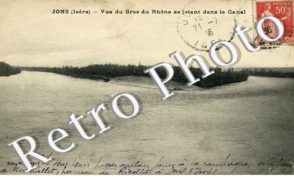 vue du bras du Rhone se jetant dans le canal