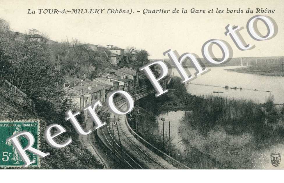 le Quartier de la Gare et les Bords du Rhone, la Tour-de-Millery
