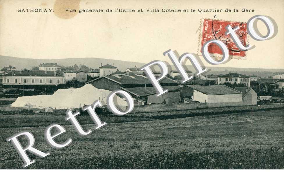 Vue Generale de l'usine et Villa Cotelle et le Quartier de la Gare