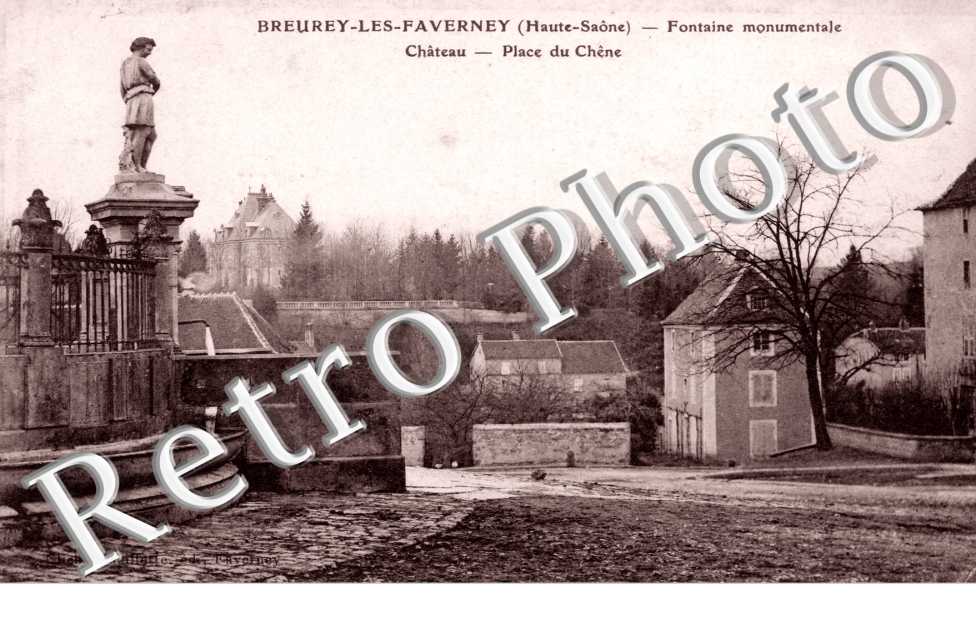 fontaine monumentale, chateau, place du Chene