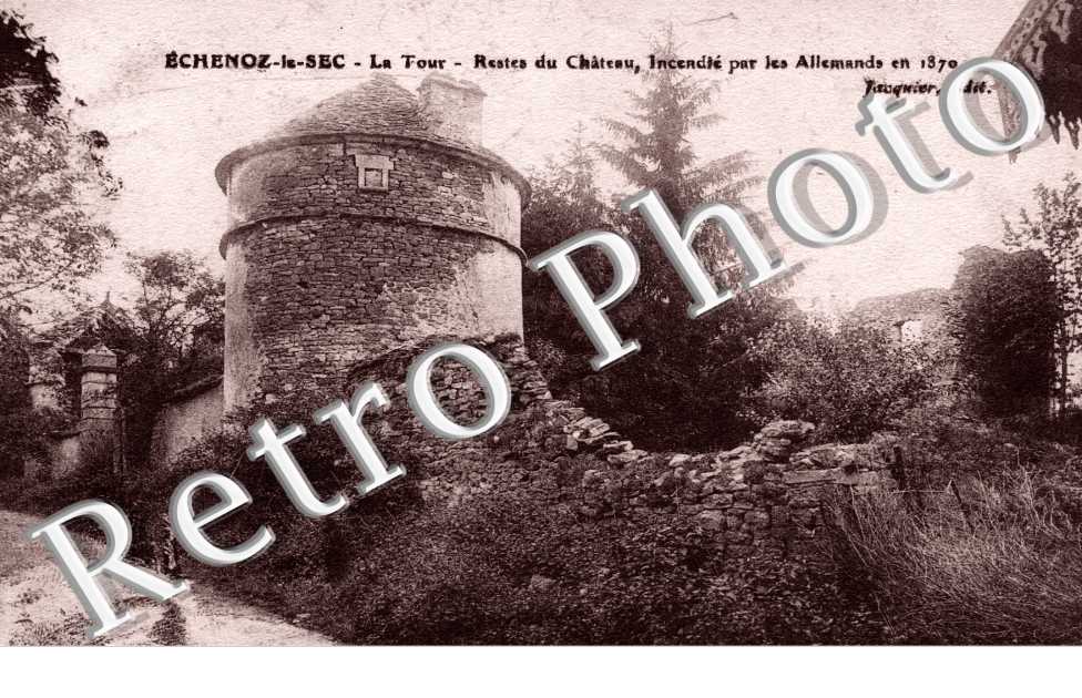 la tour, restes du chateau, incendie par les allemands en 1870