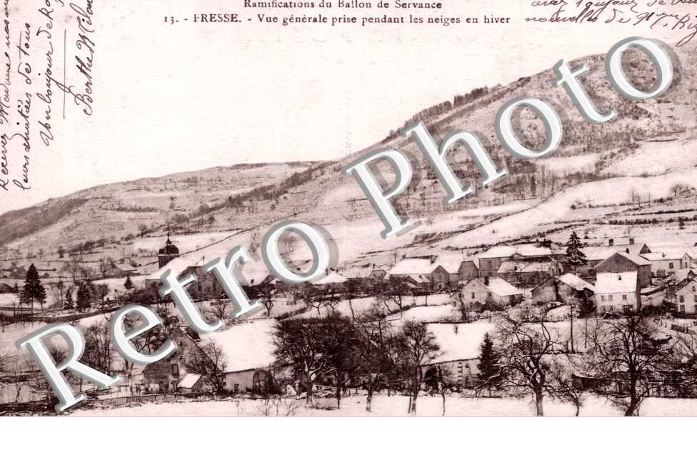 ramifications du ballon de Servance, vue generale prise pendant les neiges en hiver