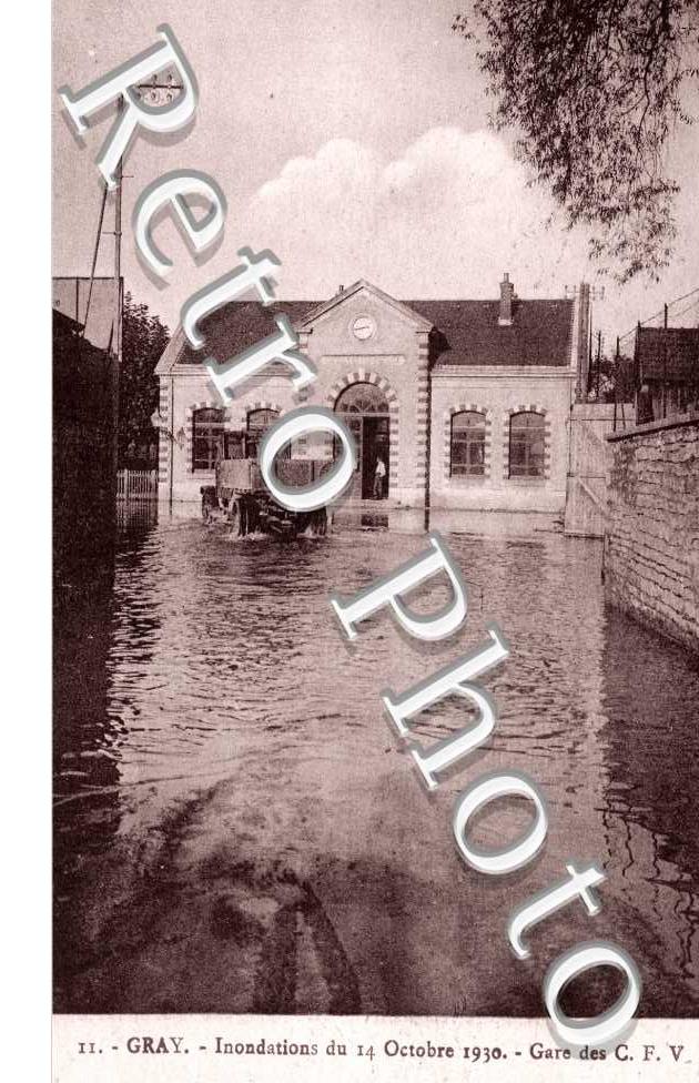 Inondations du 14 Octobre 1930, Gare des C.F.V