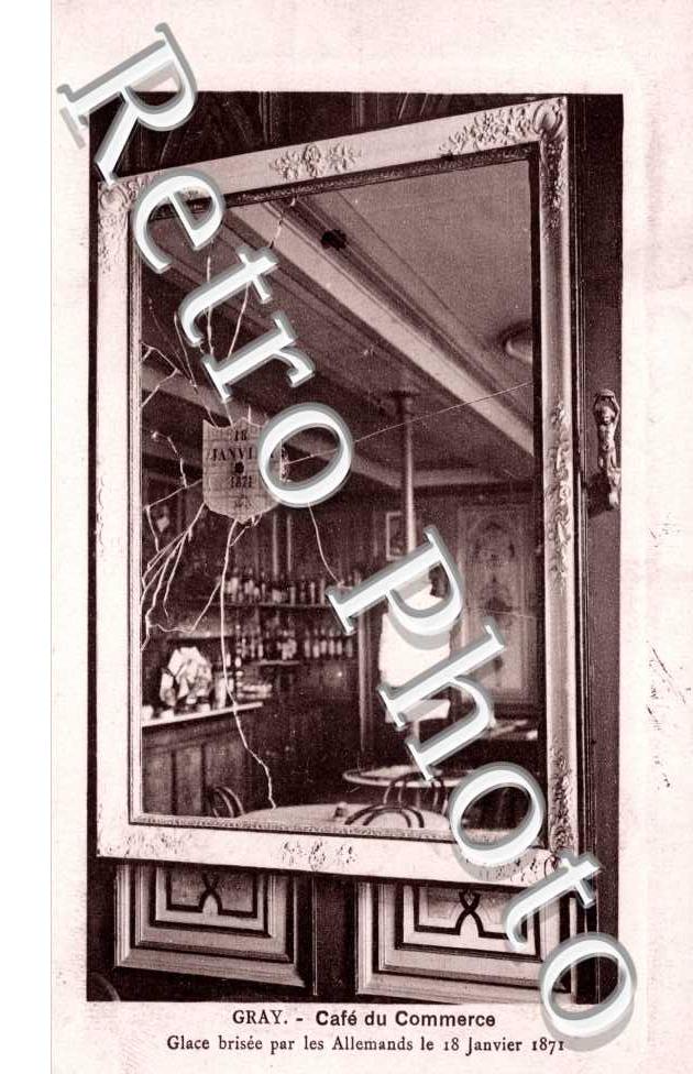 Cafe du Commerce - Glace brisee par les allemands le 18 janvier 1871