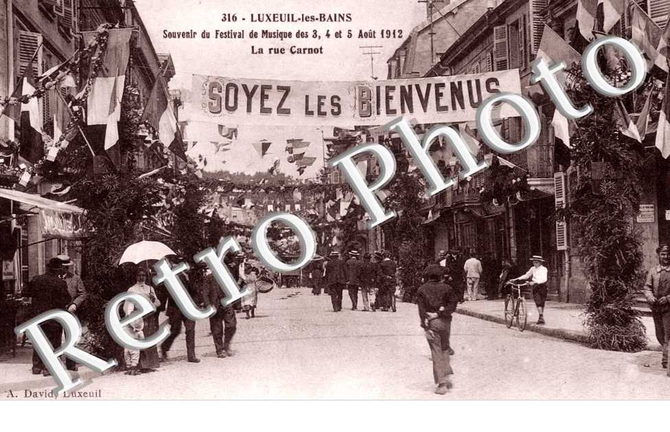 Souvenir du Festival de Musique des 3,4 et 5 aout 1912, la Rue Carnot