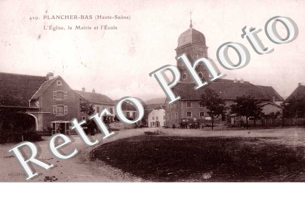 Eglise et mairie et l'ecole