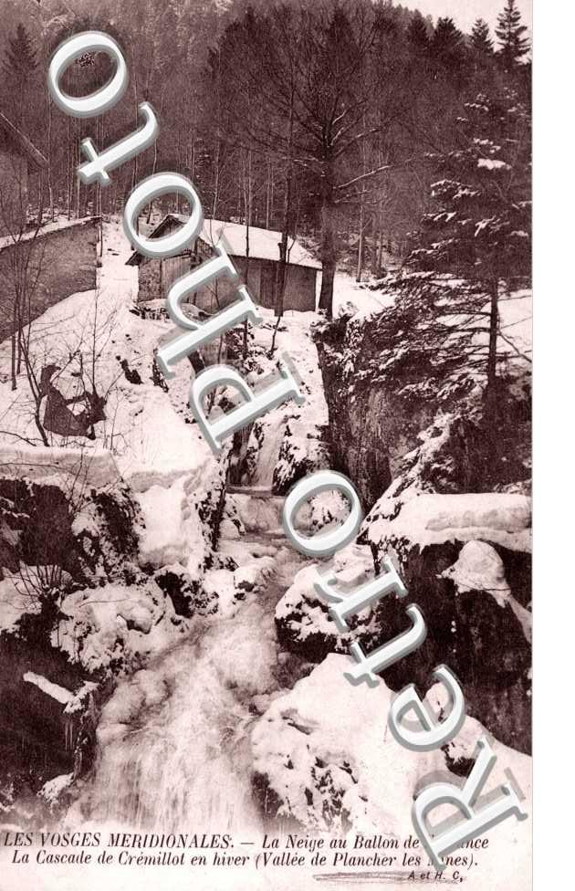 la neige au ballon de servance. la cascade de cremillot en hiver
