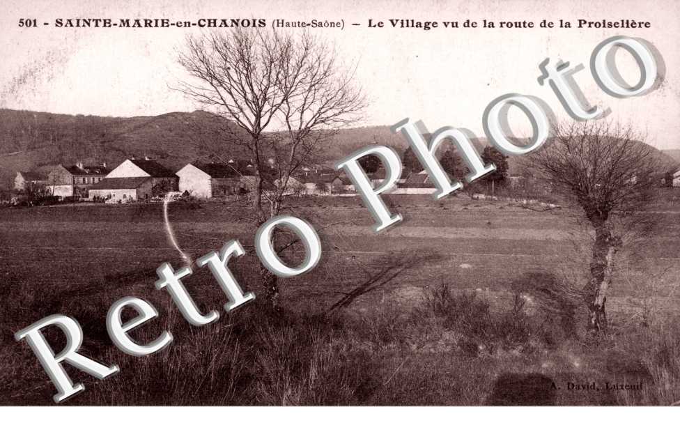 Village vu de la route de la Proiseliere