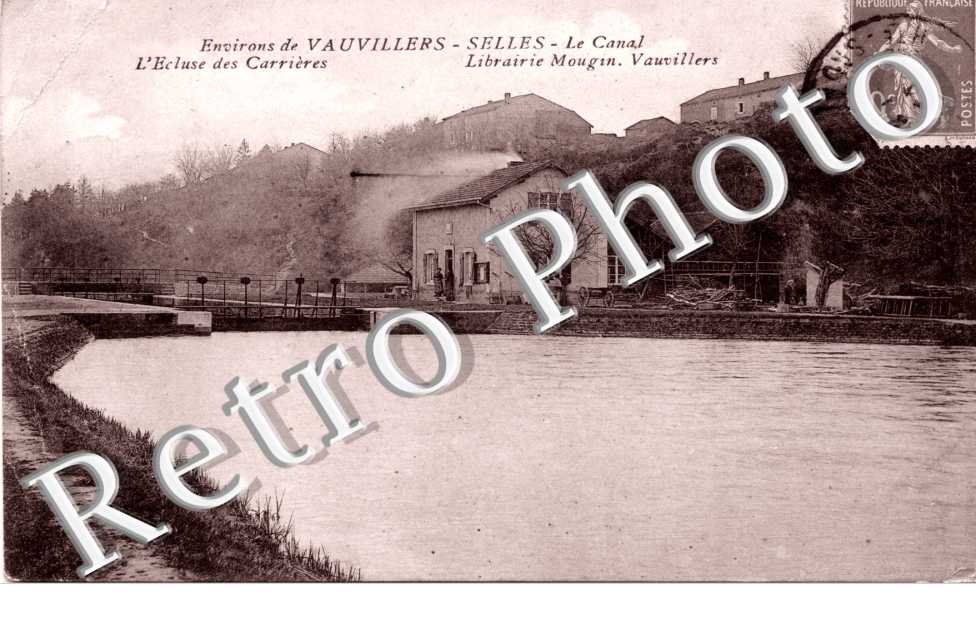 Ecluse des carrieres - le canal -  librairie Mougin