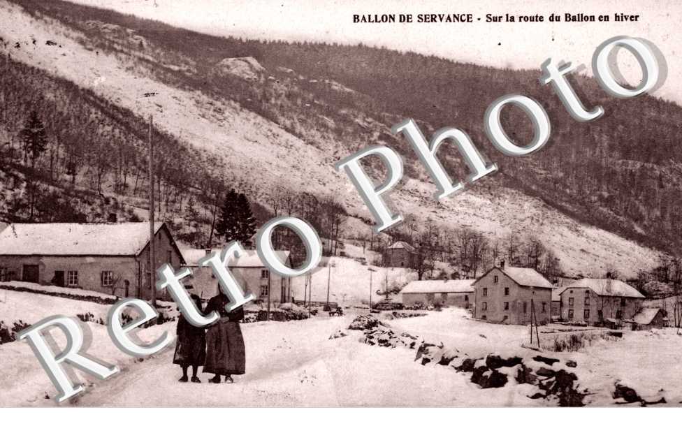 sur la route du ballon en hiver