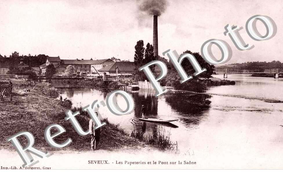 Papeteries et le pont sur la Saone
