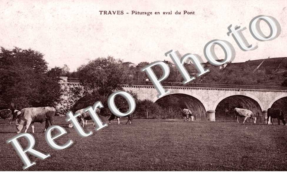 Paturage en aval du Pont, Traves