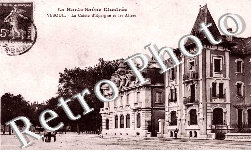 la Caisse d'Epargne et les allees
